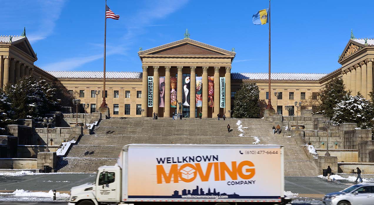 WellKnown Moving Company Truck near Philadelphia Museum of Art