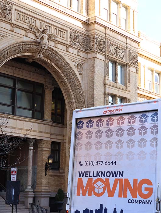 WellKnown Moving Company Truck near Drexel University - Main Building