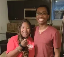 Customer review clip from Tasha & Mike